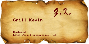 Grill Kevin névjegykártya